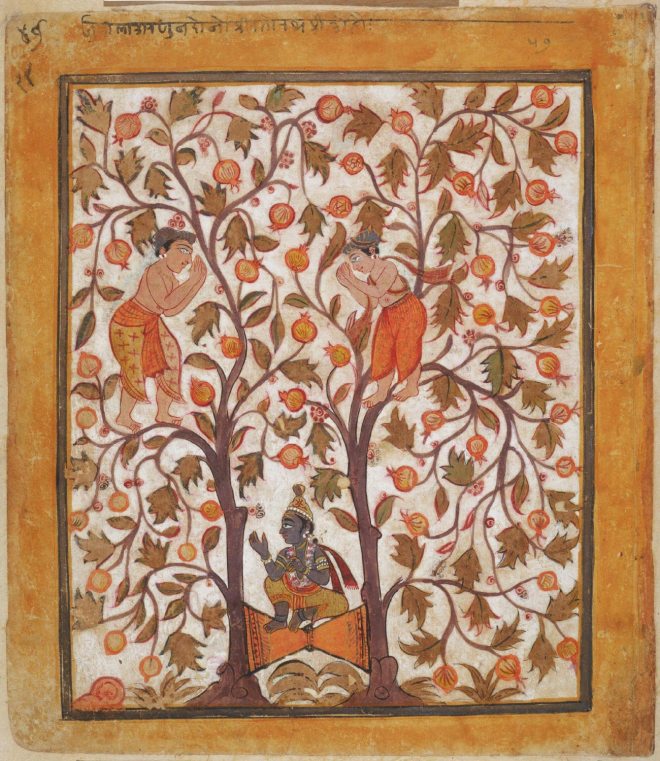 Krishna_Splits_the_Double_Arjuna_Tree